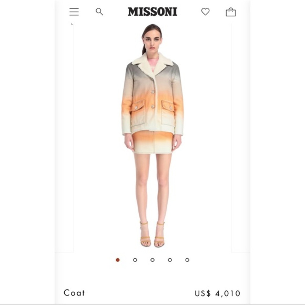 Missoni Ombré Tie Dyed Sherpa Lined Coat - Picture 13 of 14